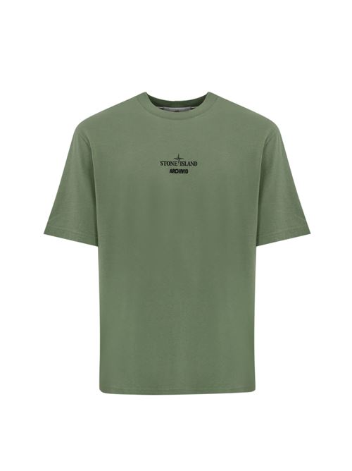 T-shirt 2100037 in cotone Archivio Sage STONE ISLAND | 2100037S0091V0055